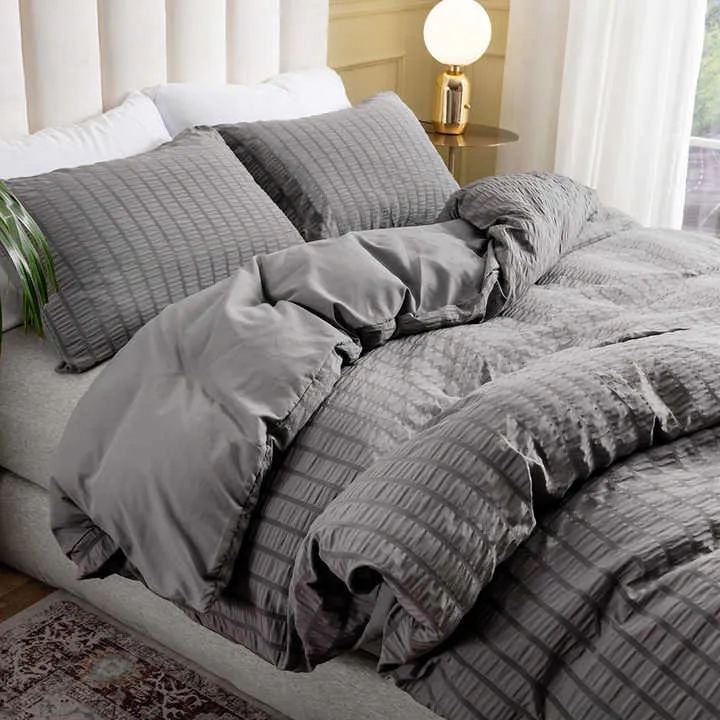 منسوجات منزلية بسيطة لون عادي طقم مفارش . Simple Home Textiles Plain Color Bedspread Set