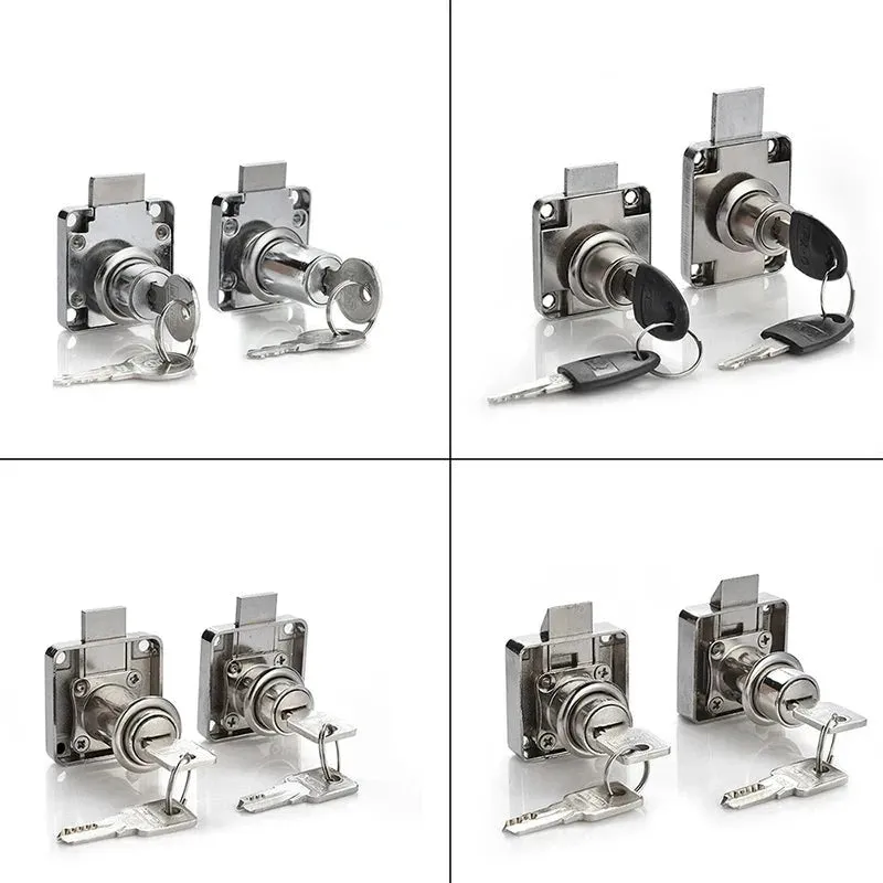 2 Key Copper Drawer Lock for Furniture Mailbox