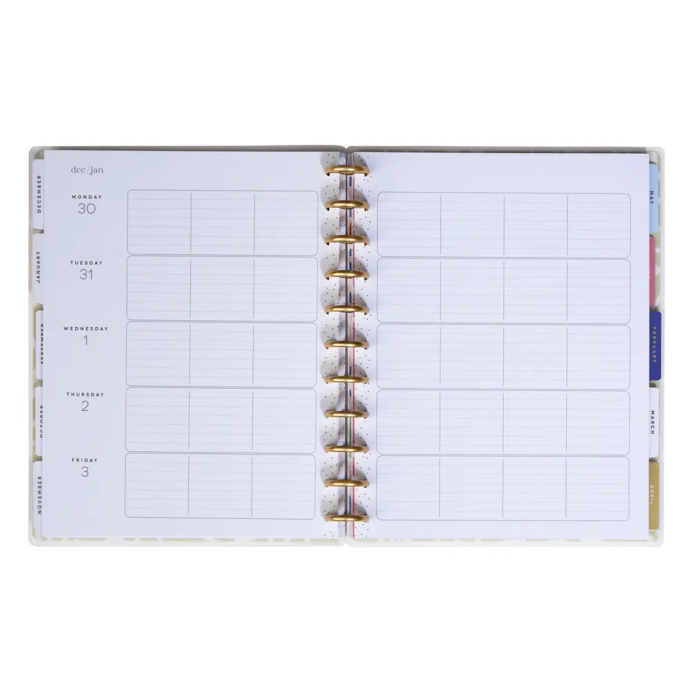 2024 Blooming Brush Teacher Happy Planner - Big Teacher Layout - 12 Months