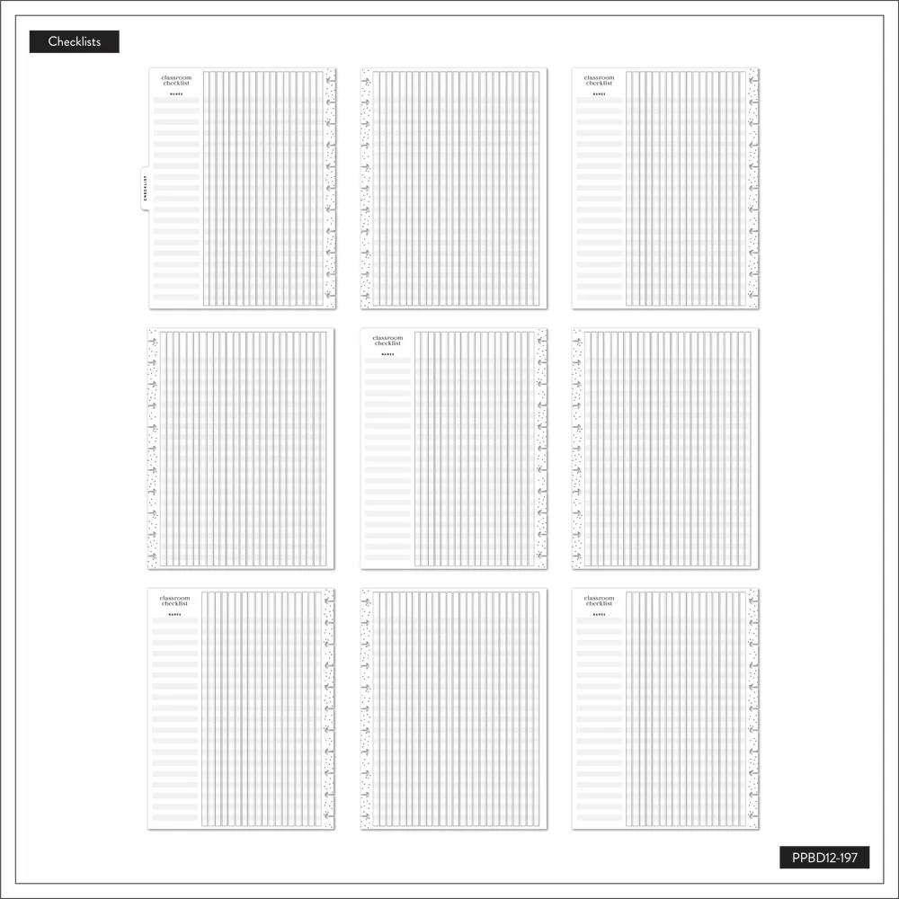 2024 Blooming Brush Teacher Happy Planner - Big Teacher Layout - 12 Months
