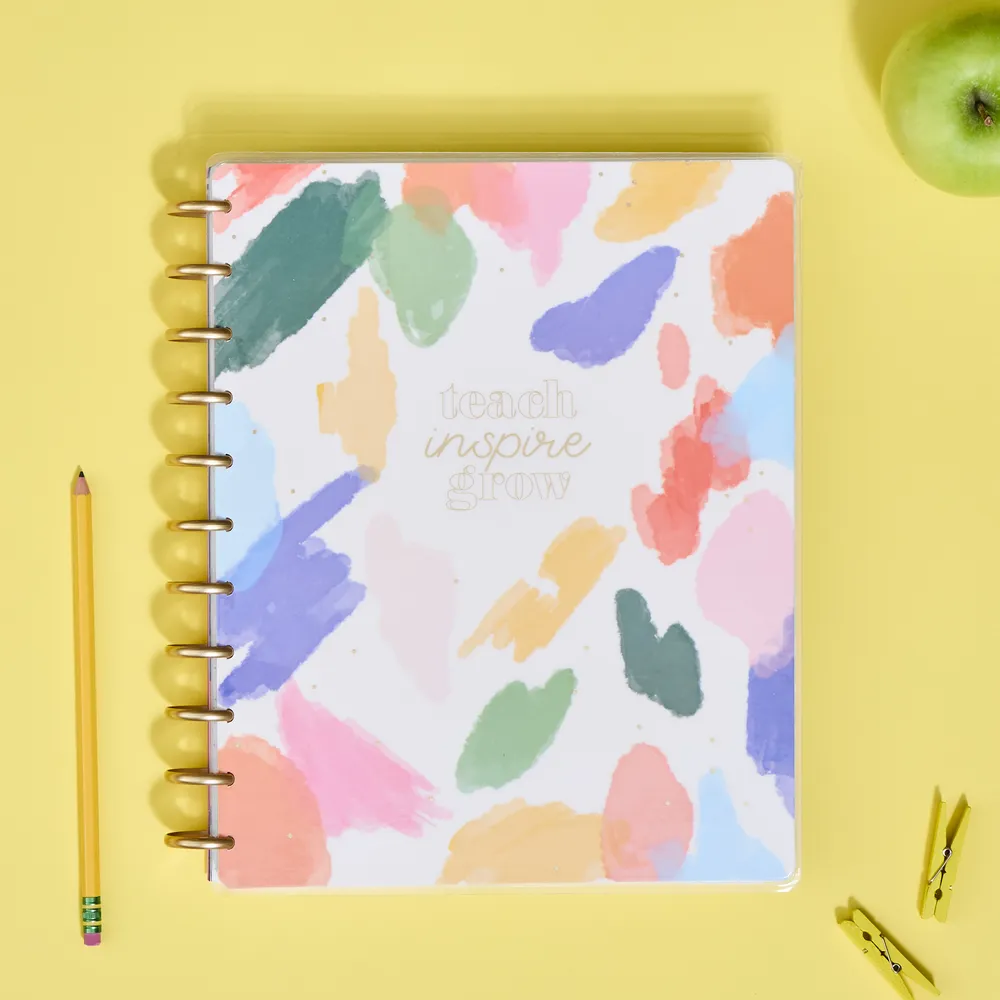 2024 Blooming Brush Teacher Happy Planner - Big Teacher Layout - 12 Months