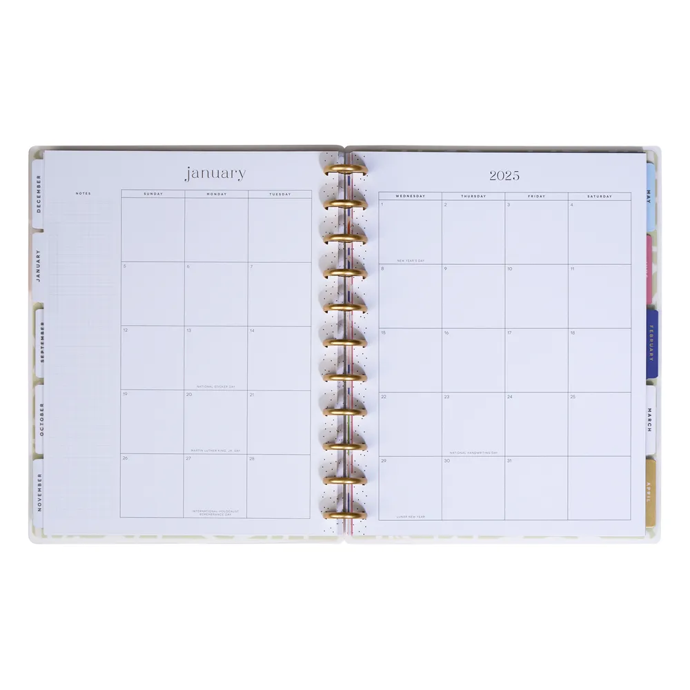 2024 Blooming Brush Teacher Happy Planner - Big Teacher Layout - 12 Months