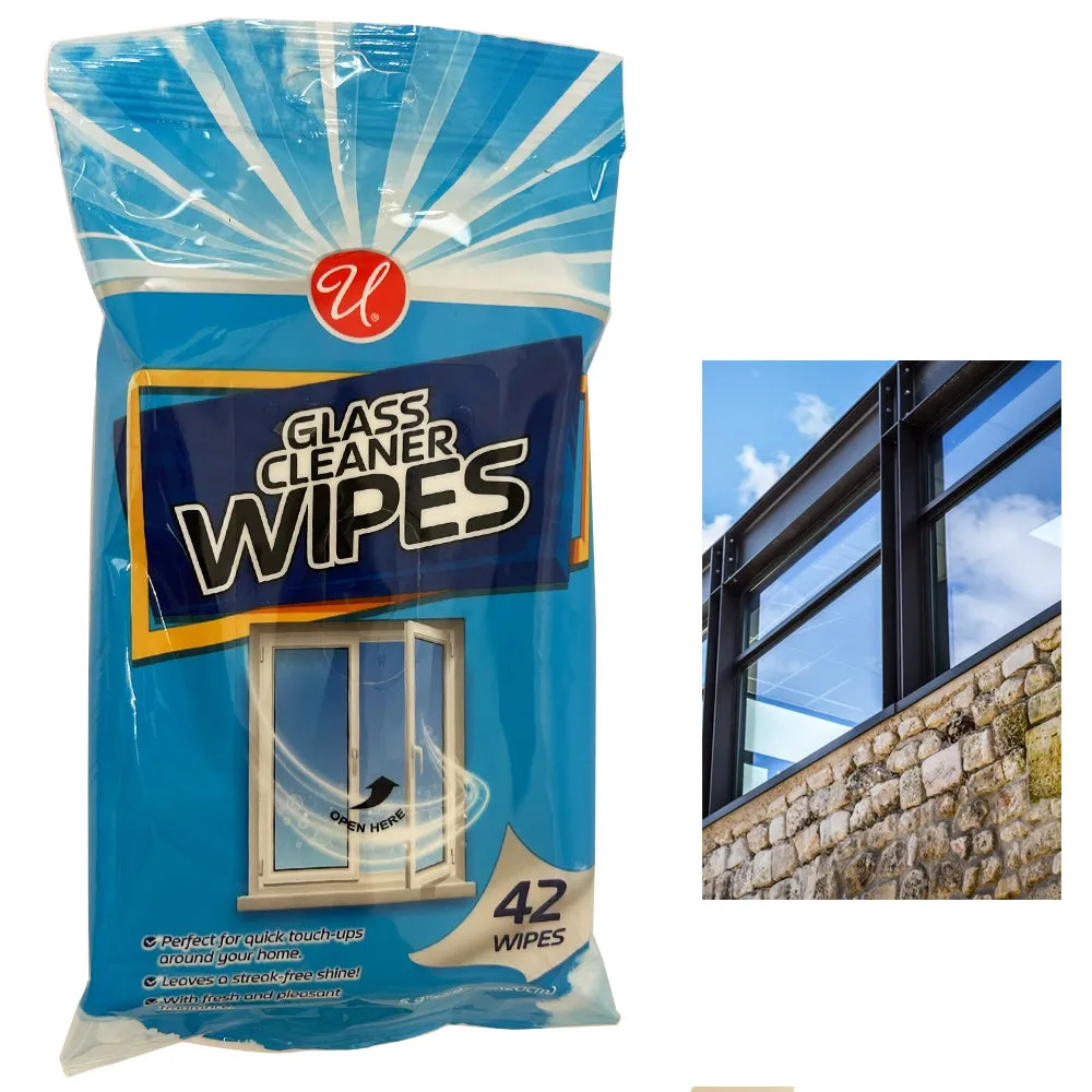 252 Glass Wipes Pre-Moistened Surface Cleaner Streak-Free Shine Fresh Scent 6pk