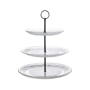 3-Tier Glass Cupcake Stand-Serving