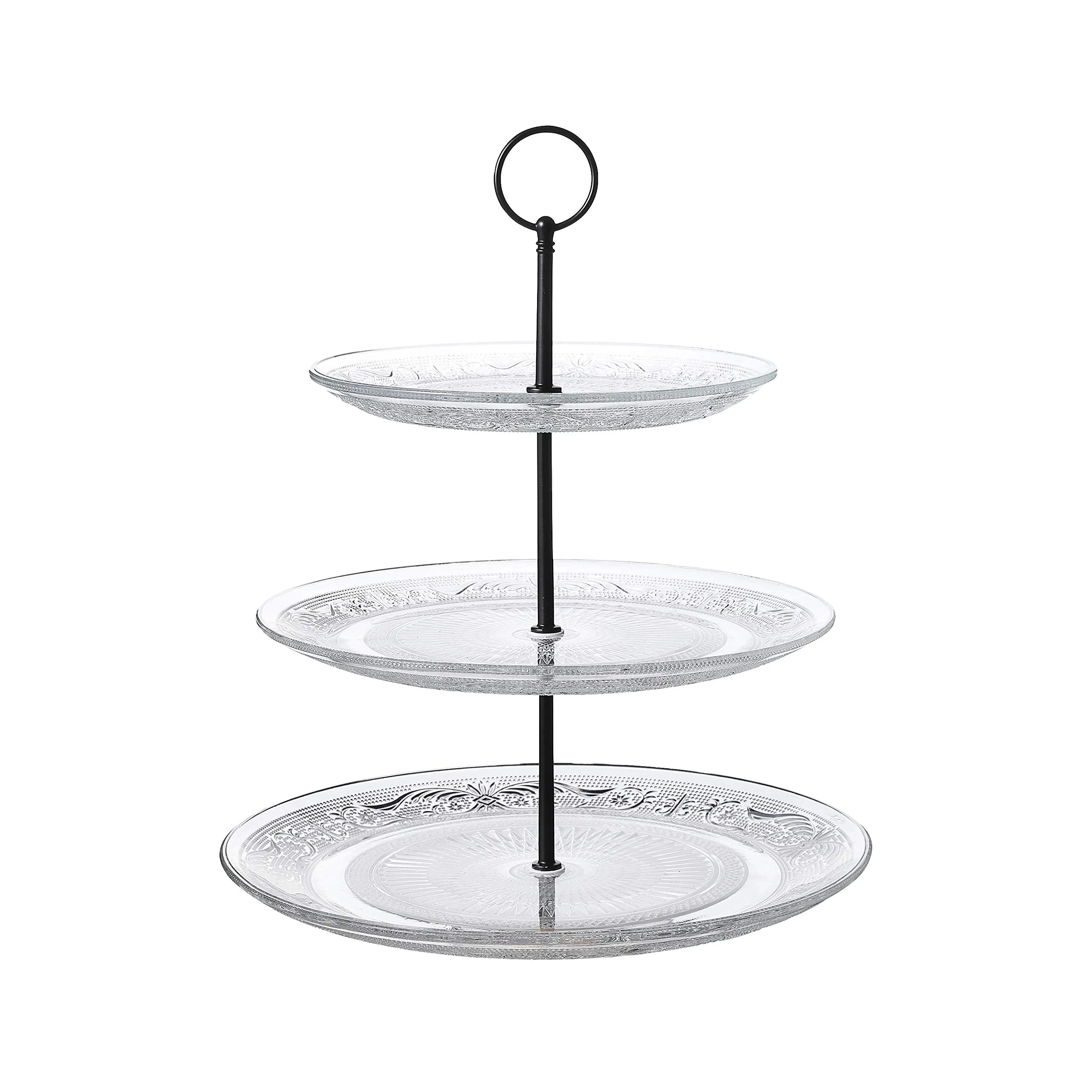 3-Tier Glass Cupcake Stand-Serving