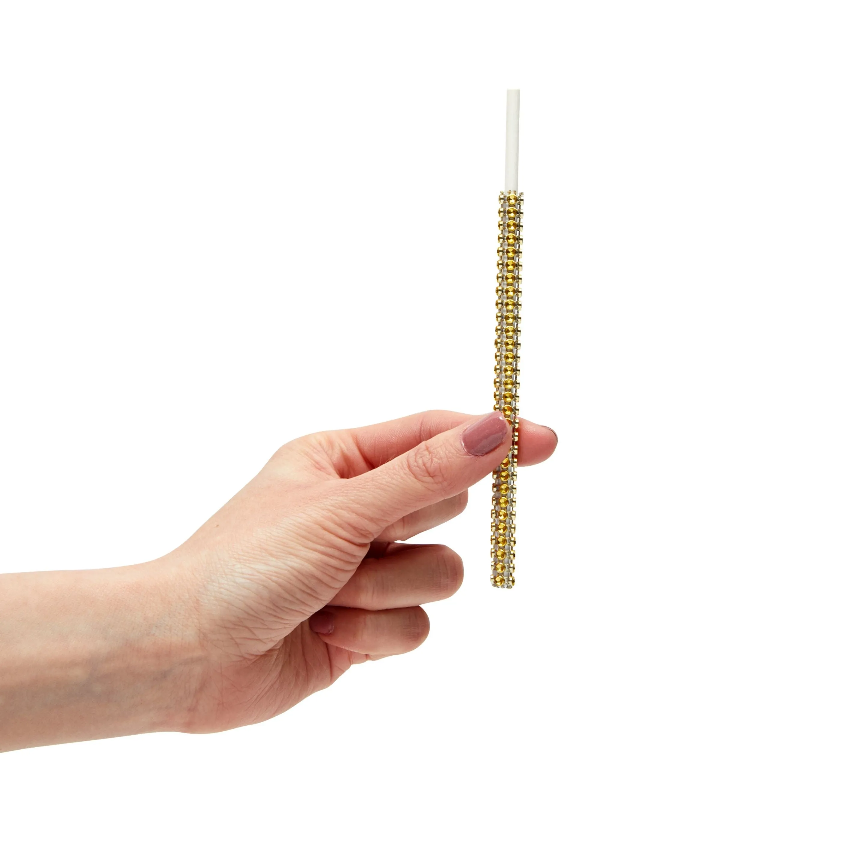 36 Pack Rhinestone Gold Cake Pop Sticks for Candy Apples, Lollipops, Dessert Bar (6 In)