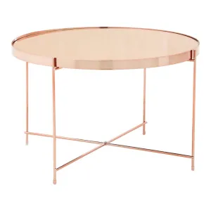 Allure Large Pink Mirror Side Table