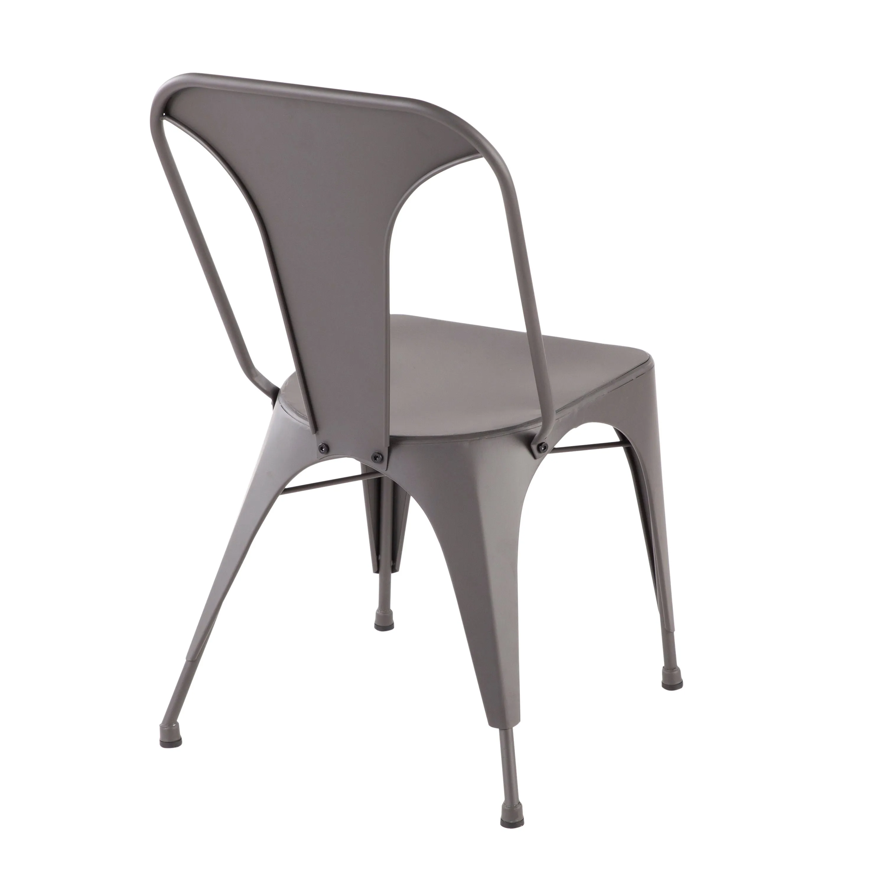 Austin - Industrial Dining Chair (Set of 2) - Matte Gray by Couch.com