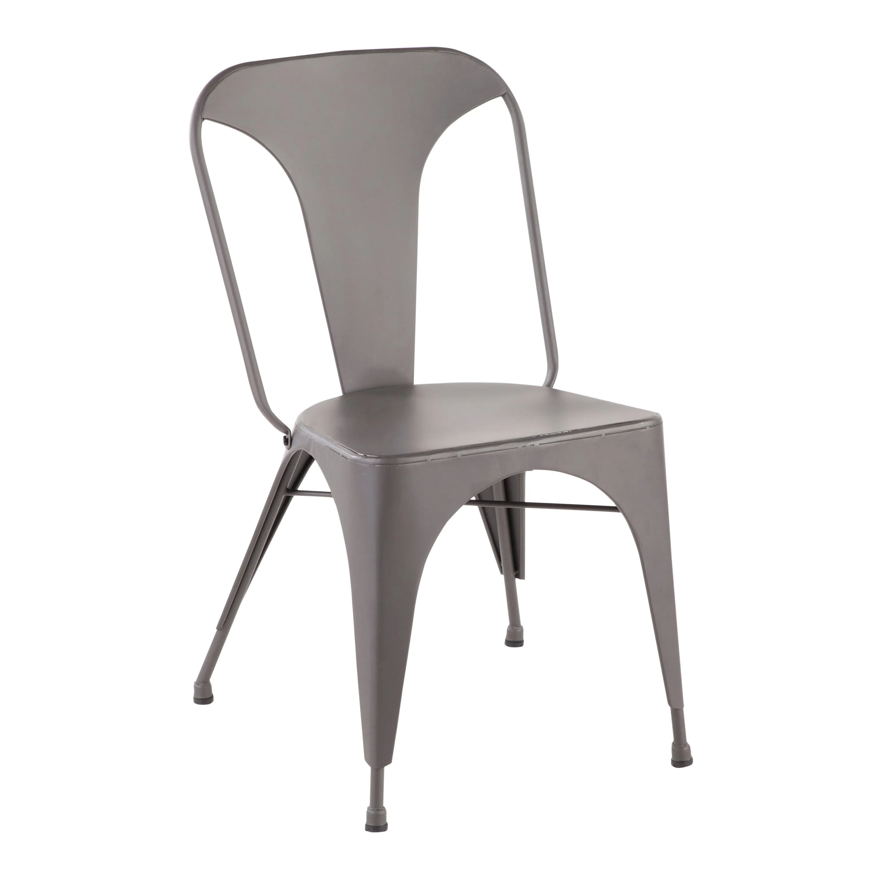Austin - Industrial Dining Chair (Set of 2) - Matte Gray by Couch.com