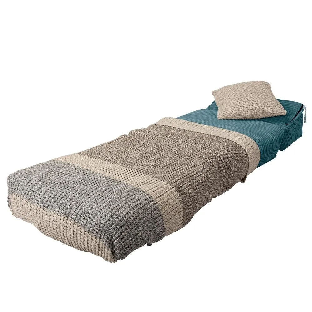 Avery Futon Chair Bed Single - Cord Aegean Blue
