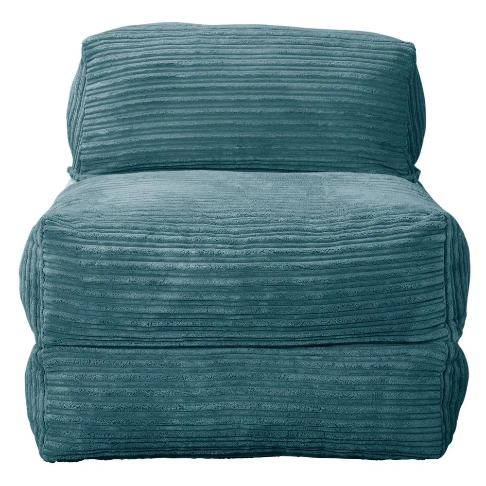 Avery Futon Chair Bed Single - Cord Aegean Blue