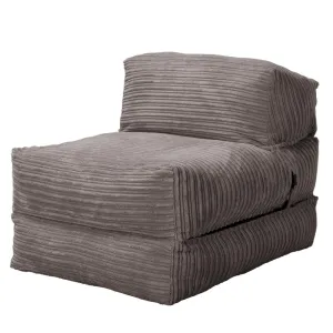 Avery Futon Chair Bed Single - Cord Graphite Grey