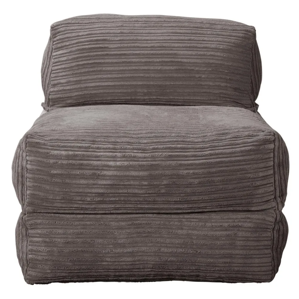 Avery Futon Chair Bed Single - Cord Graphite Grey