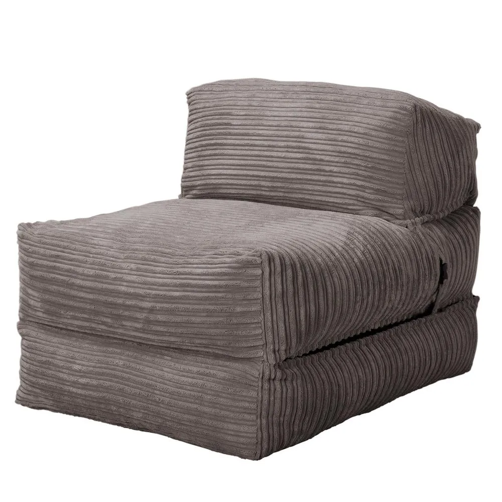 Avery Futon Chair Bed Single - Cord Graphite Grey