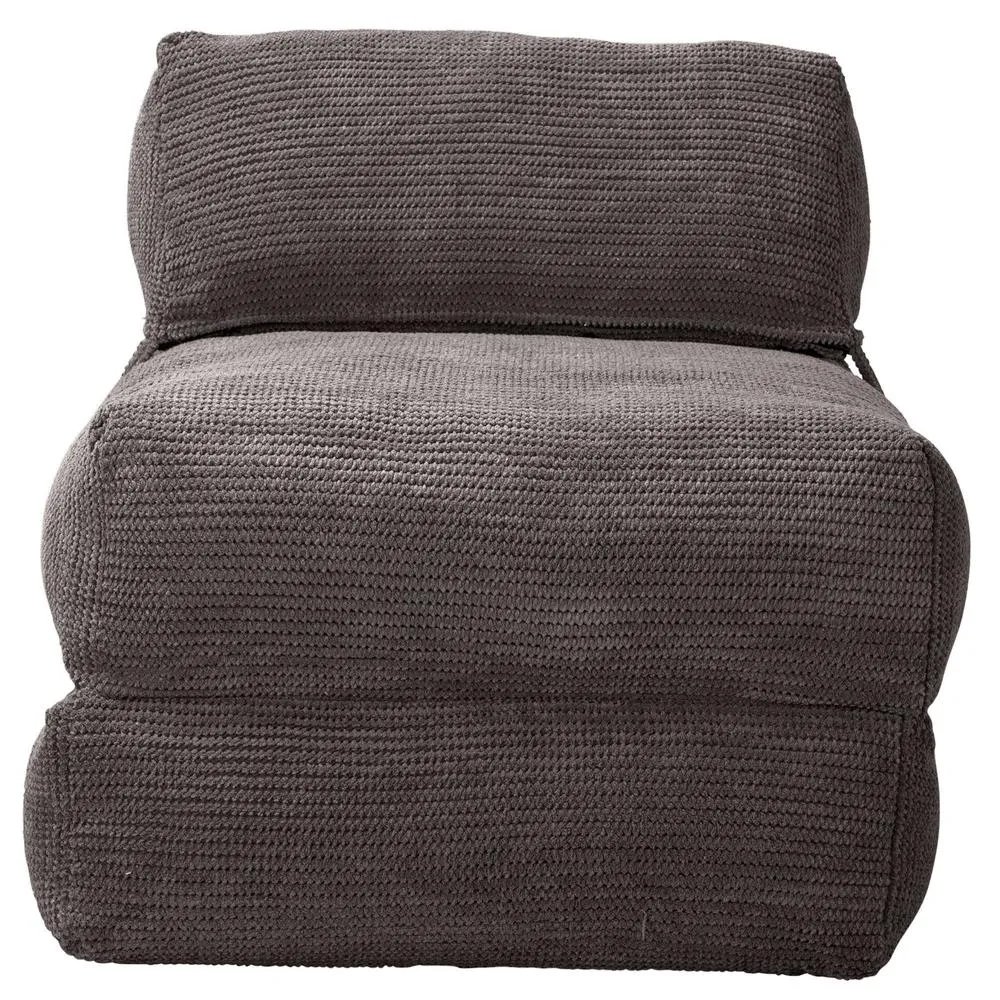 Avery Futon Chair Bed Single - Pom Pom Charcoal Grey
