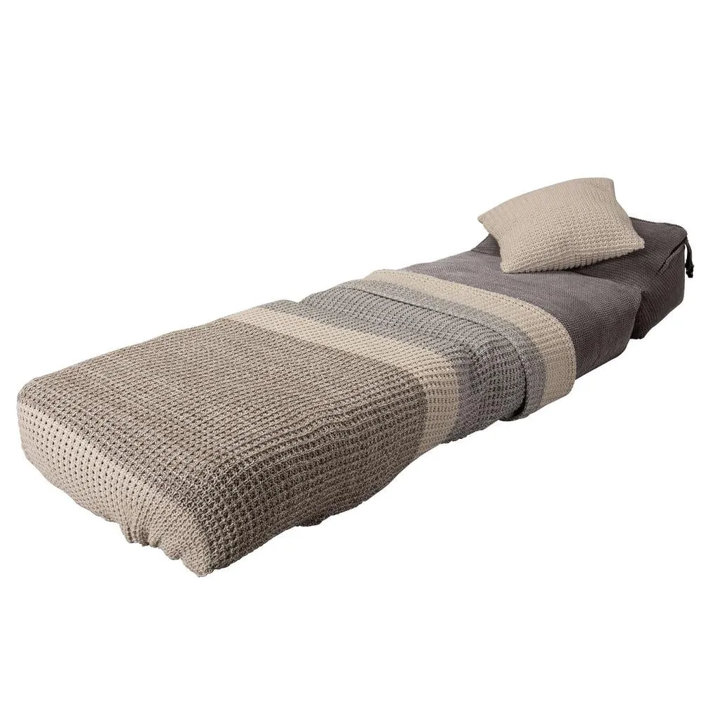 Avery Futon Chair Bed Single - Pom Pom Charcoal Grey