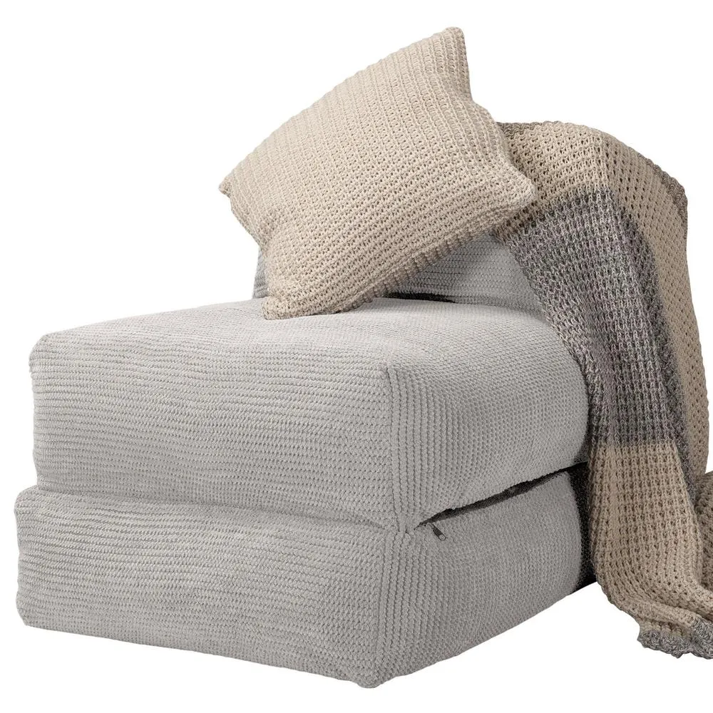 Avery Futon Chair Bed Single - Pom Pom Ivory