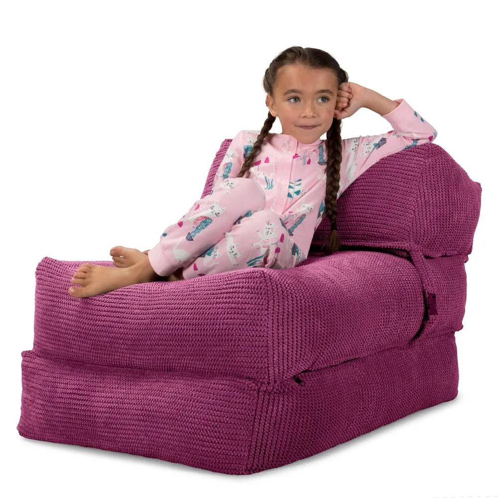 Avery Futon Chair Bed Single - Pom Pom Pink
