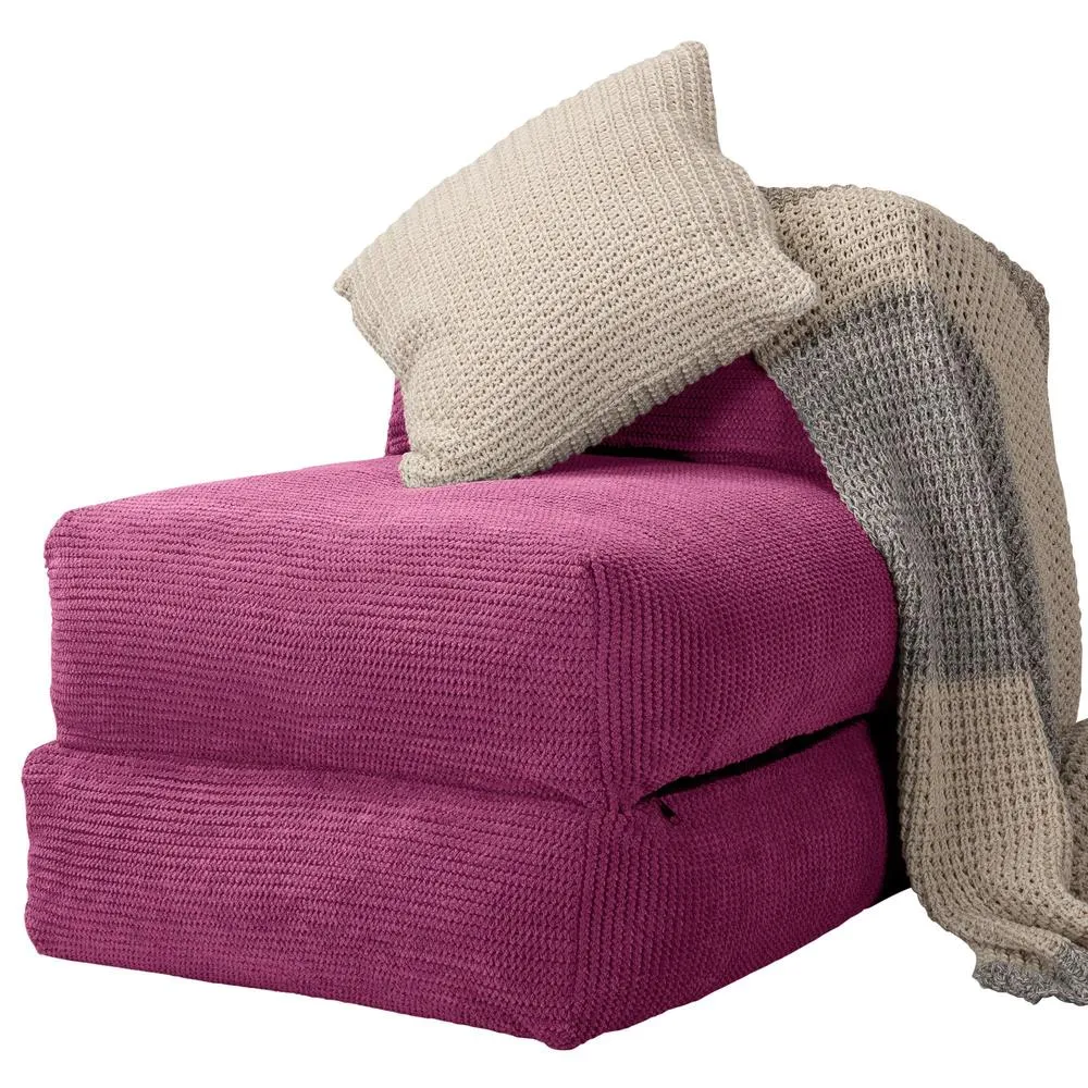 Avery Futon Chair Bed Single - Pom Pom Pink