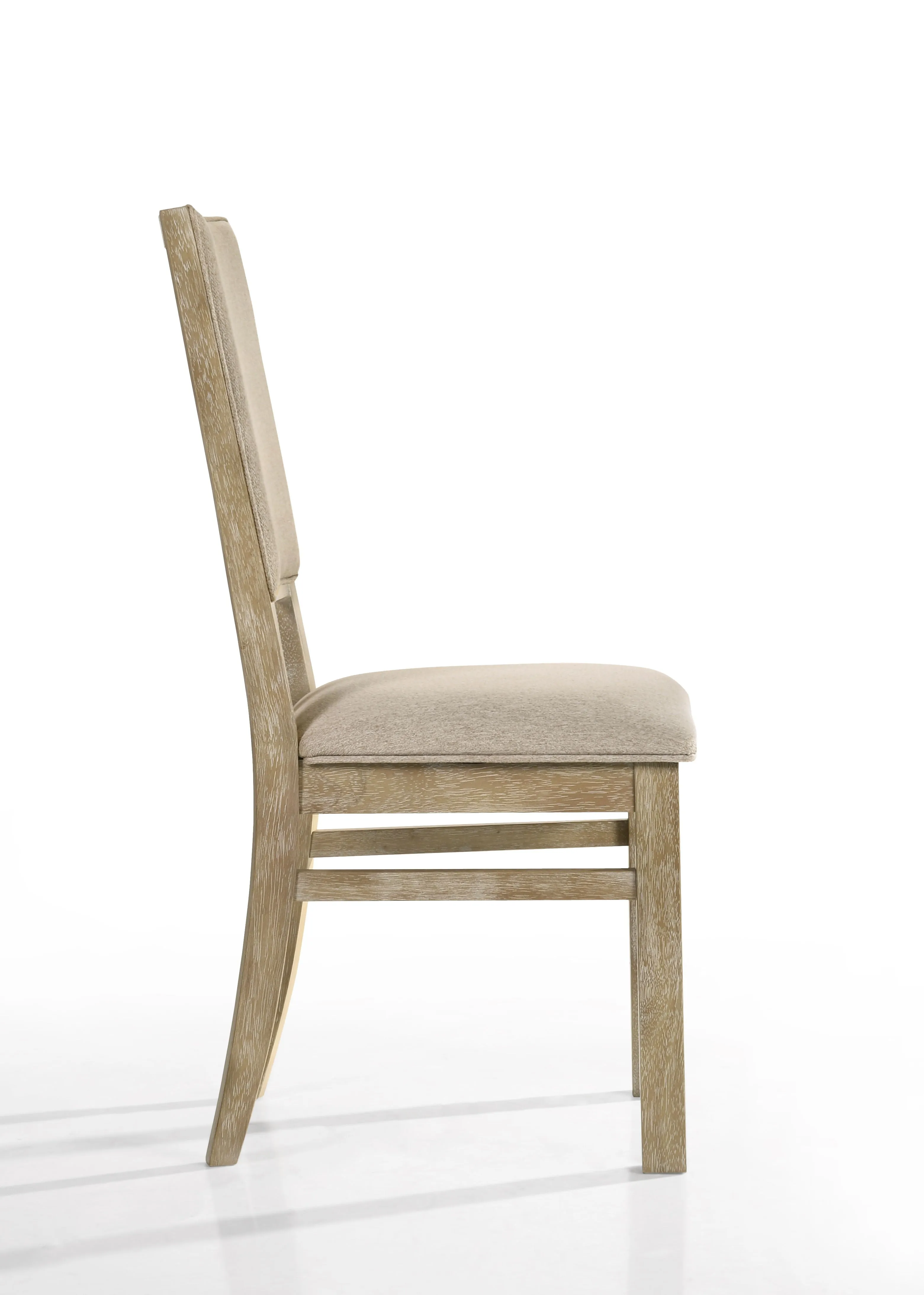 Brutus - Wide Contemporary Fabric Dining Chair (Set of 2) - Reclaimed Wheat by Couch.com