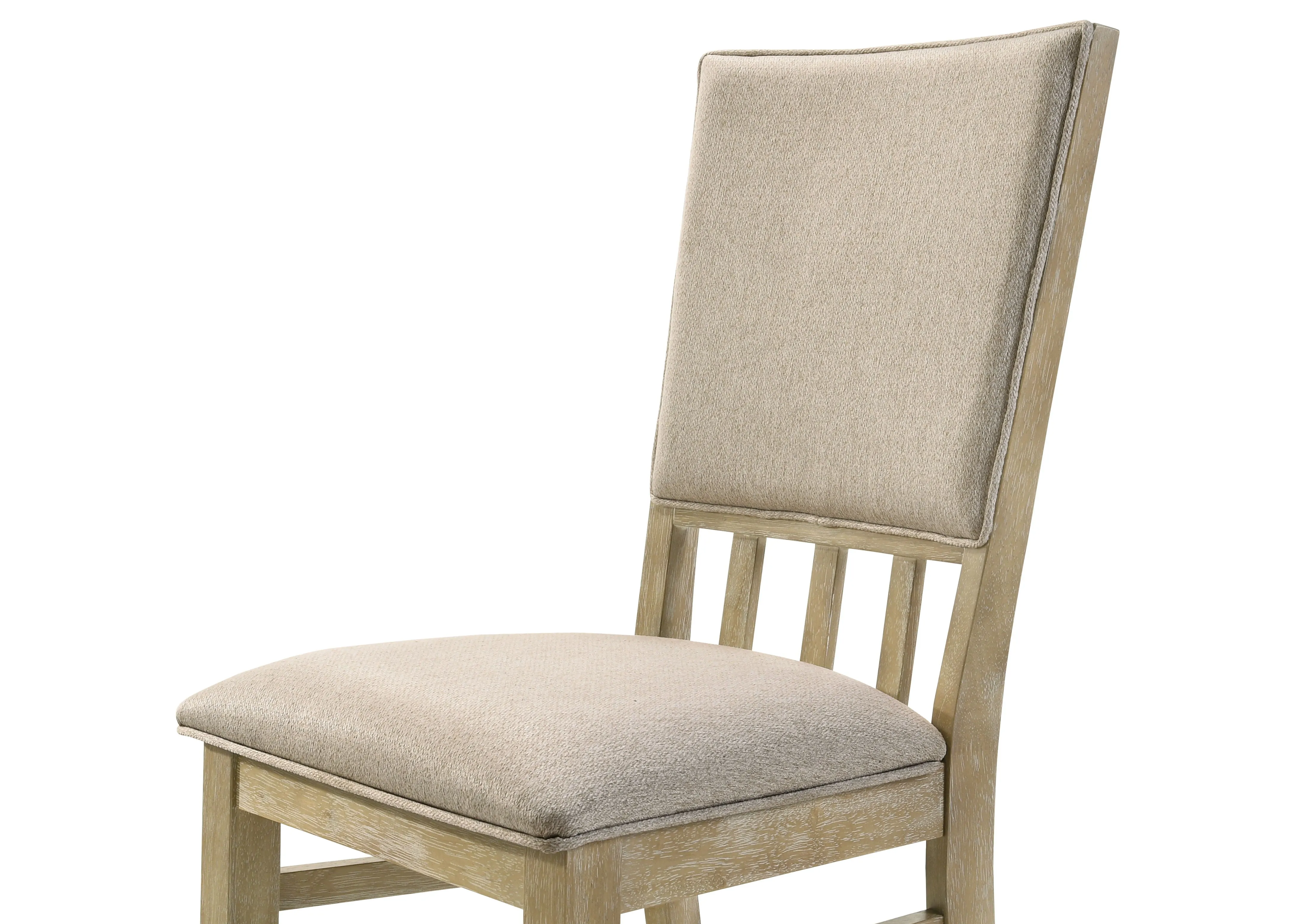 Brutus - Wide Contemporary Fabric Dining Chair (Set of 2) - Reclaimed Wheat by Couch.com