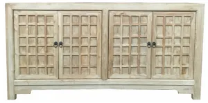 Buffet Four Door Recycled Elm Timber Lattice Doors