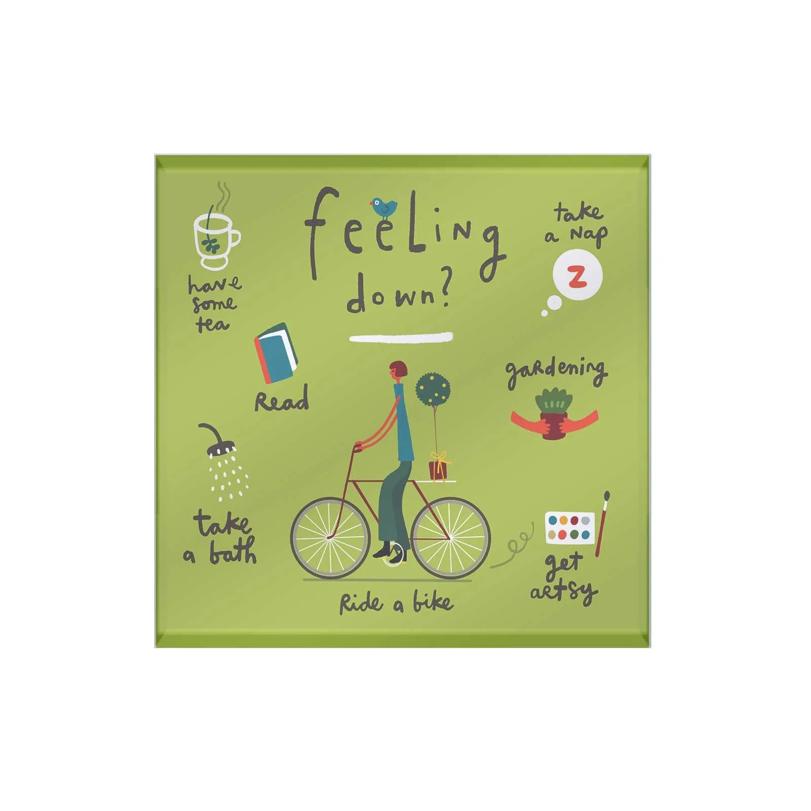 Dear Me Glass Coaster