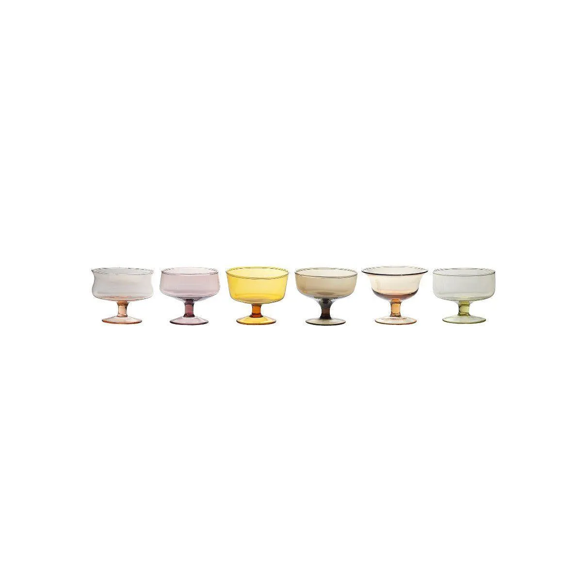 Diseguale Coupe Glass (Amber)