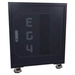 EG4 Enclosed Battery Rack [Pre-Assembled] | 3 Slot | Wheels Included