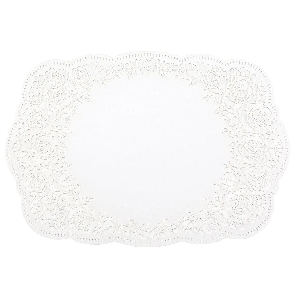 Floral Place Mat for Weddings and Party Table Settings (Pack of 12)