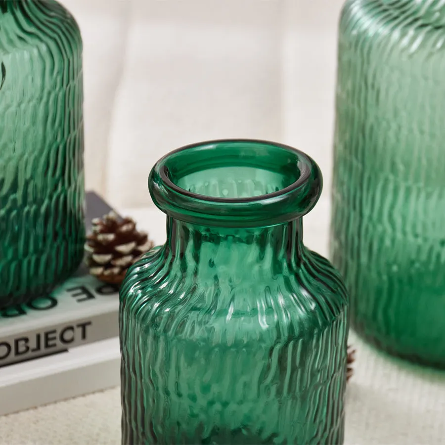 Green Glow Glass Vase