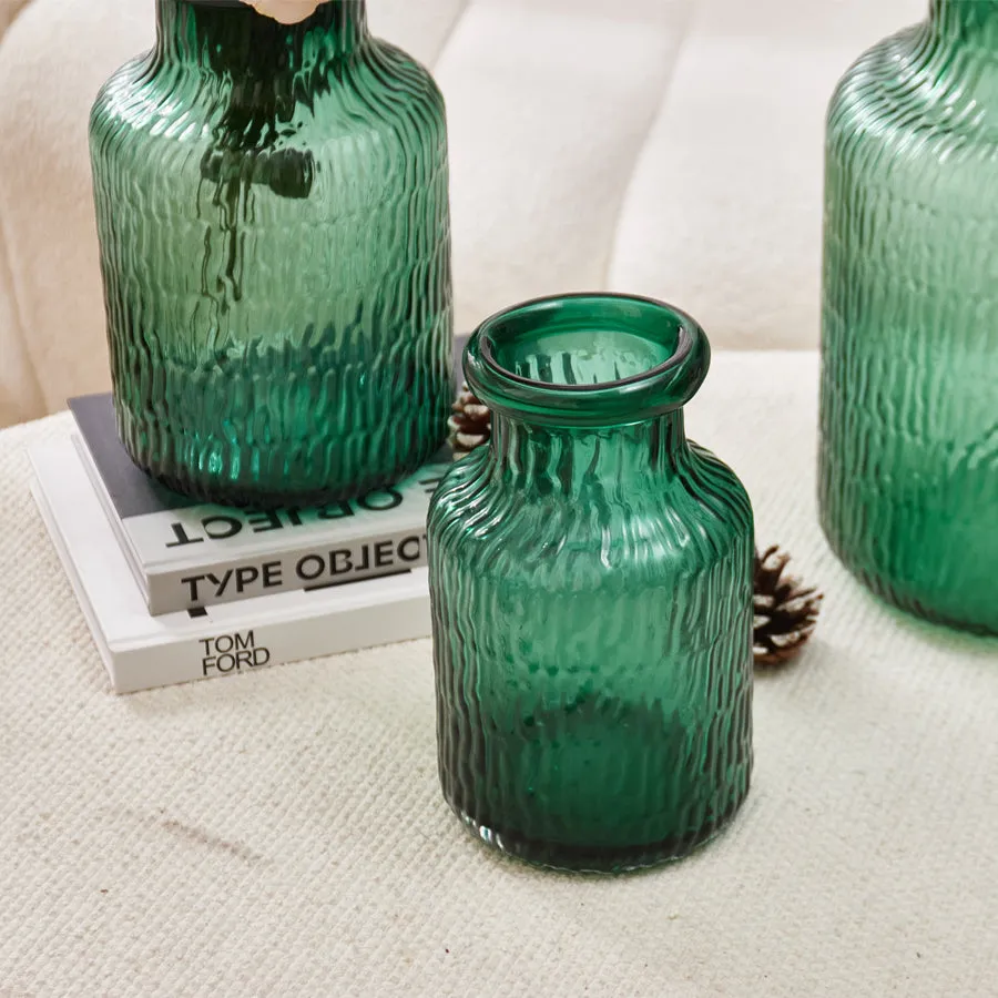 Green Glow Glass Vase