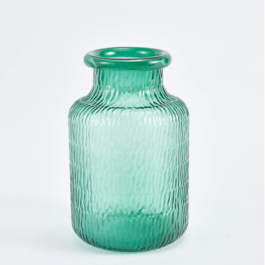 Green Glow Glass Vase