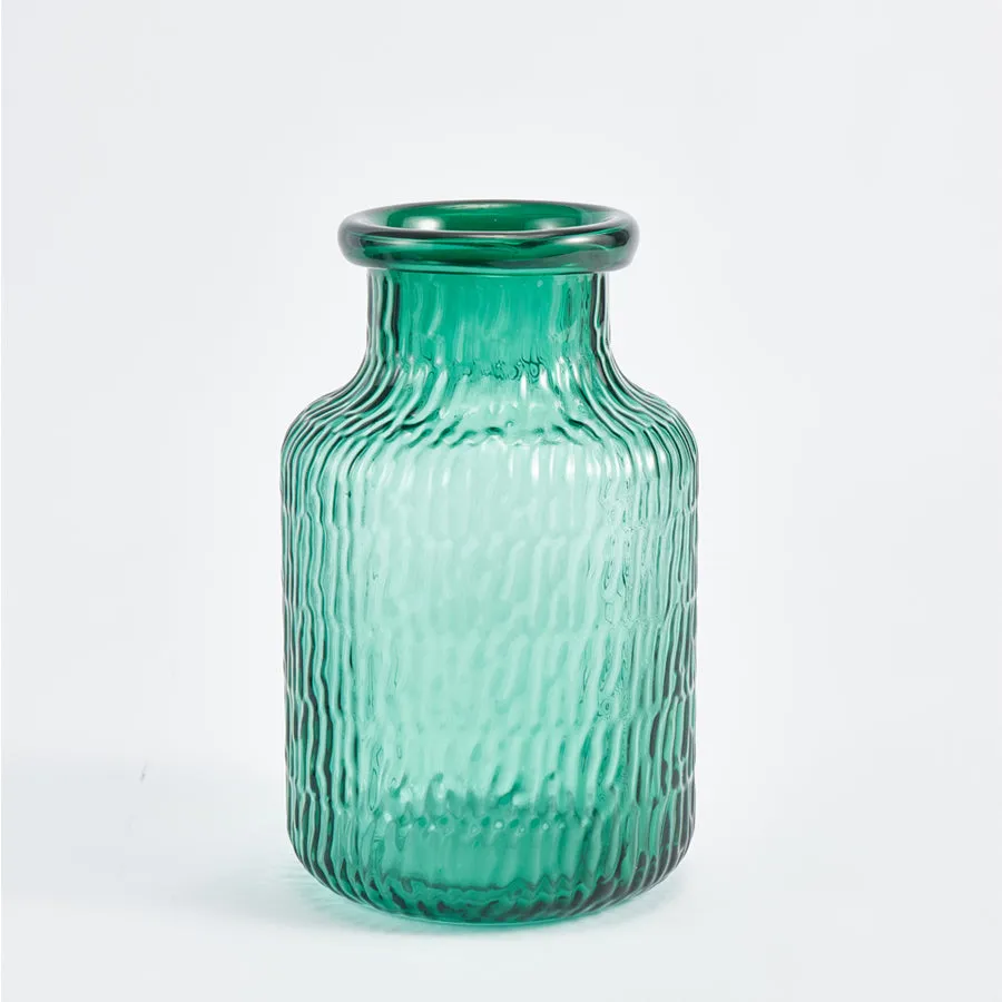 Green Glow Glass Vase