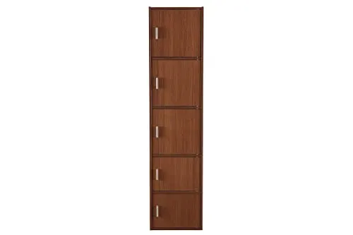 HomeTown Albert Engineered 5 Tier Cabinet in Oak Colour…