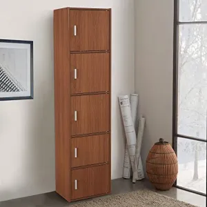 HomeTown Albert Engineered 5 Tier Cabinet in Oak Colour…