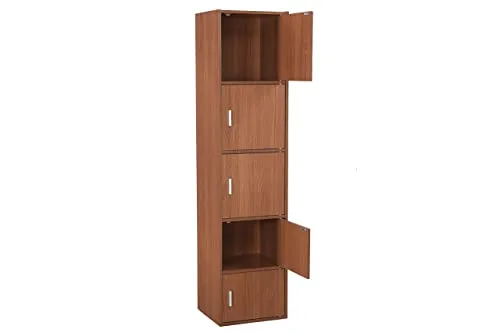 HomeTown Albert Engineered 5 Tier Cabinet in Oak Colour…