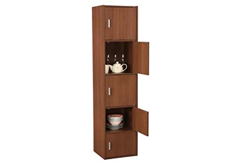 HomeTown Albert Engineered 5 Tier Cabinet in Oak Colour…