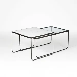 Jasper Glass Nested Table Set of 2