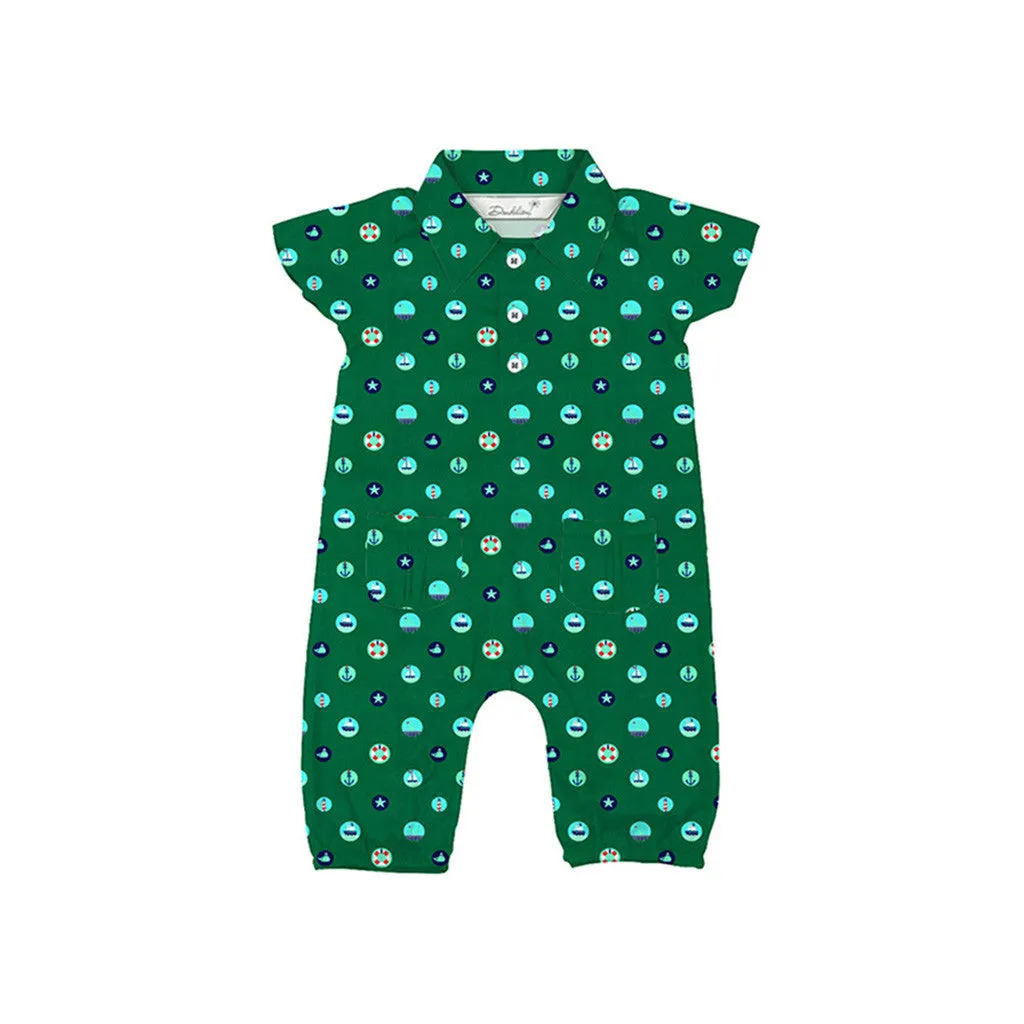 Layette Set with Long-Legged Romper <br>Sea Elements<br> <span style="font-size: 11px; font-family:Helvetica,Arial,sans-serif;">Can Be Personalised</span>