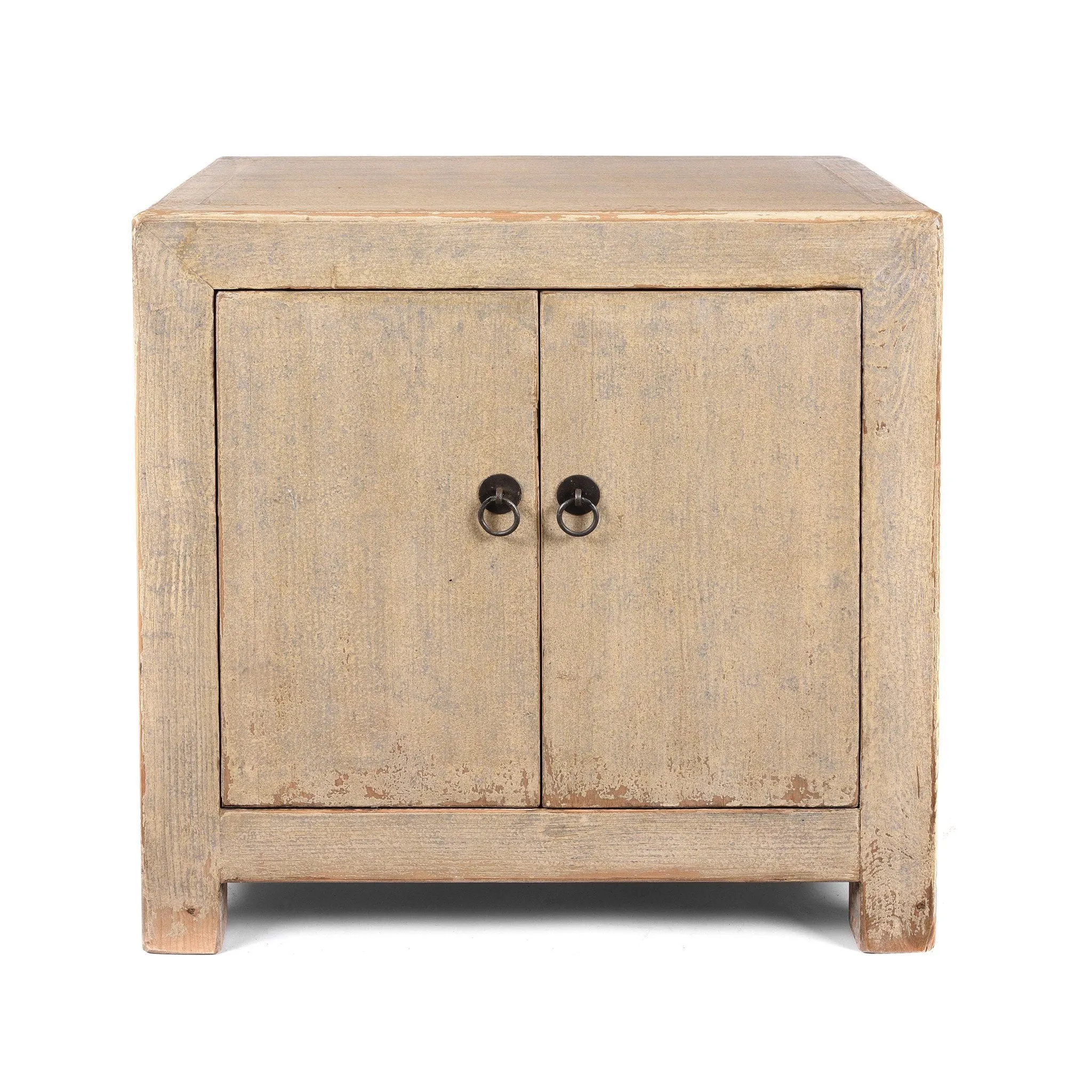 Painted Chinese Side Cabinet Made From Reclaimed Pine