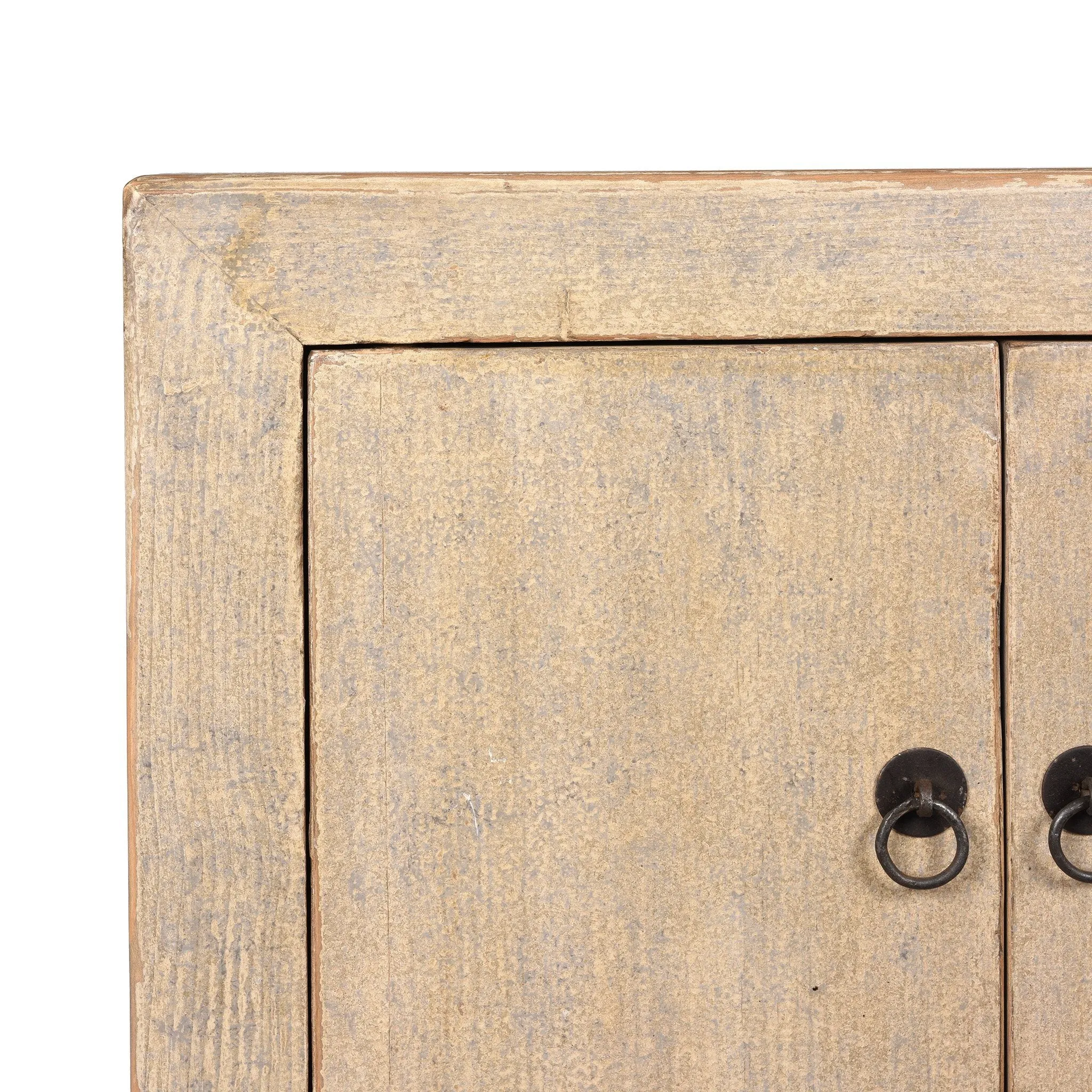 Painted Chinese Side Cabinet Made From Reclaimed Pine