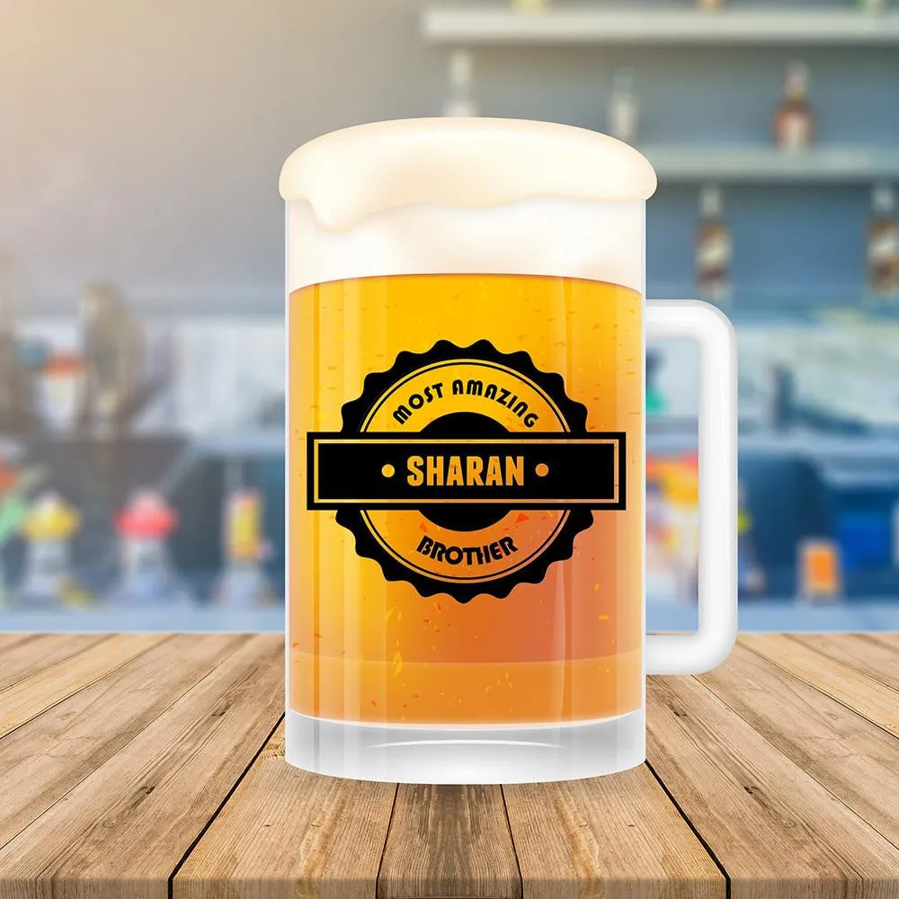 Personalised Amazing Brother Beer Mug