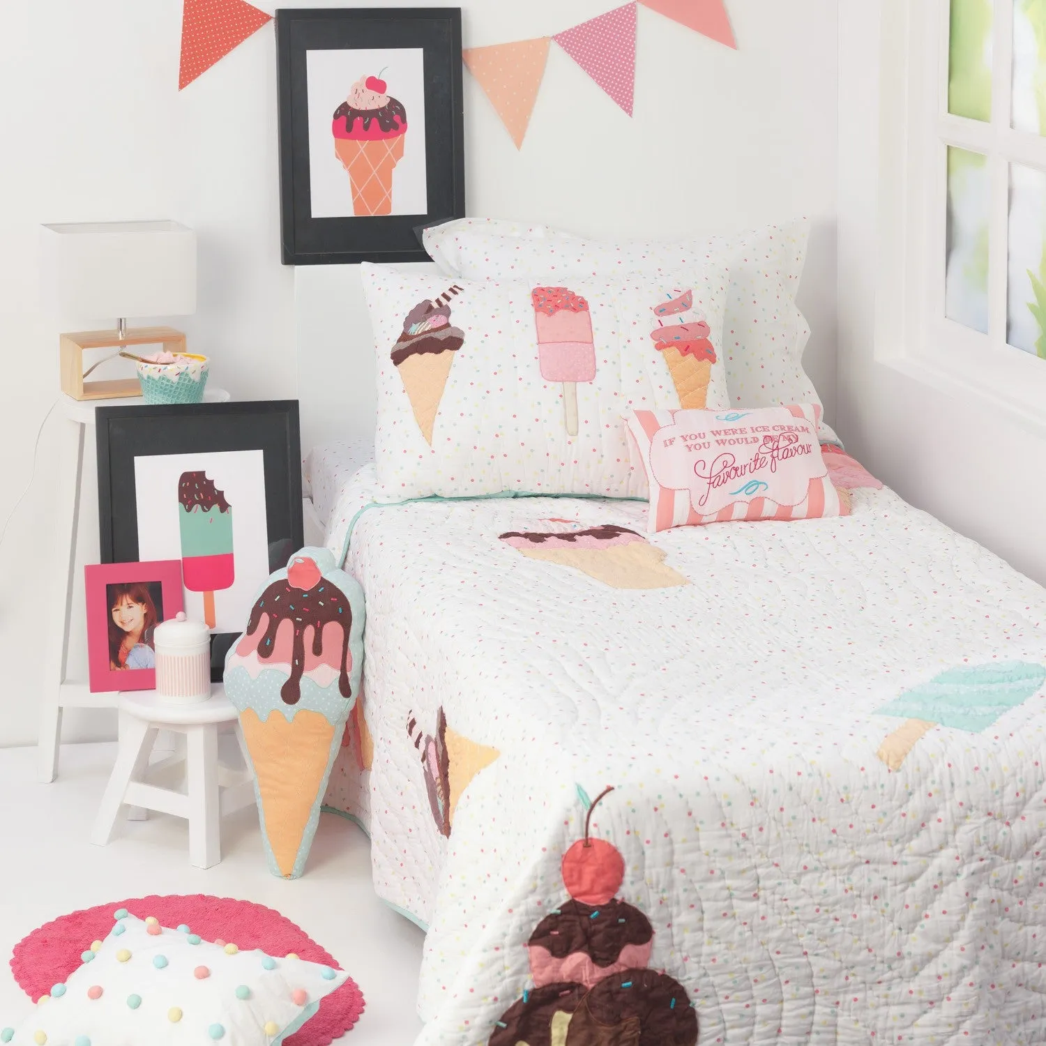 Scoops & Smiles Kids Bedding Set <br> With Free Personalisation, Ages 3 to 15