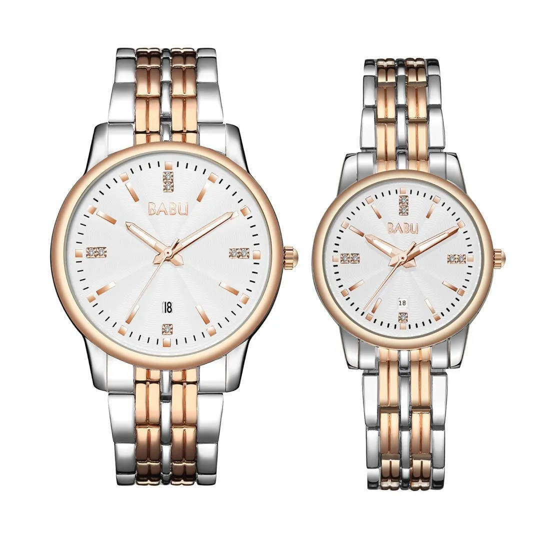 Stylish couple watch men and women models, waterproof quartz, and luminous tables can be customized logo