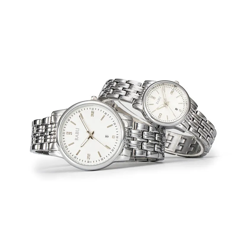 Stylish couple watch men and women models, waterproof quartz, and luminous tables can be customized logo