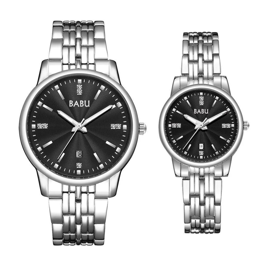 Stylish couple watch men and women models, waterproof quartz, and luminous tables can be customized logo