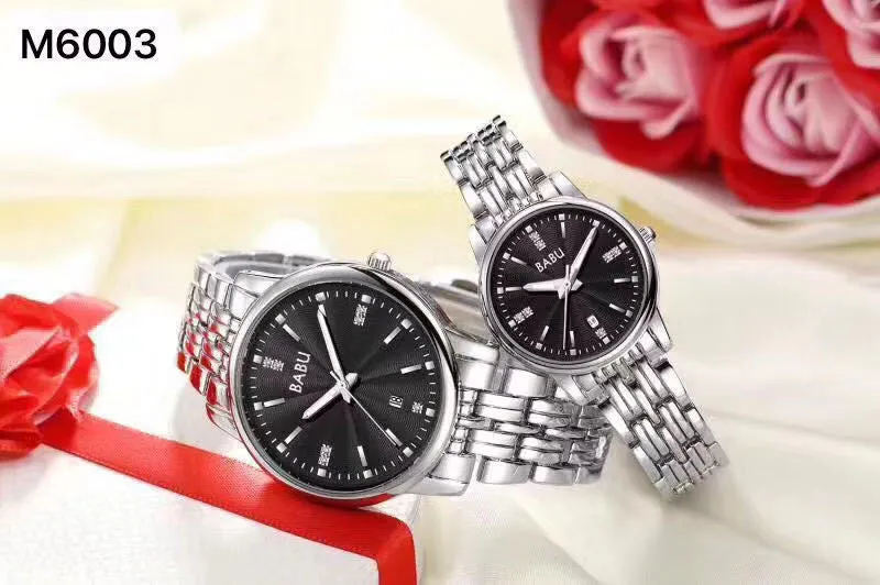 Stylish couple watch men and women models, waterproof quartz, and luminous tables can be customized logo