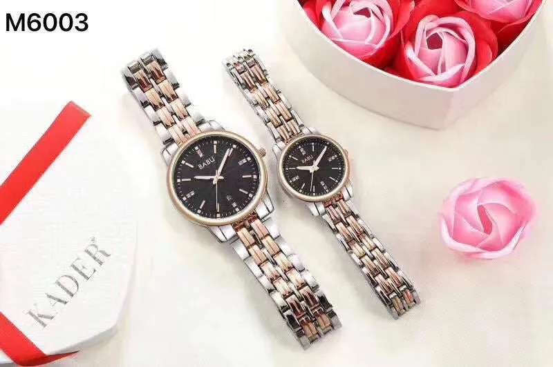 Stylish couple watch men and women models, waterproof quartz, and luminous tables can be customized logo