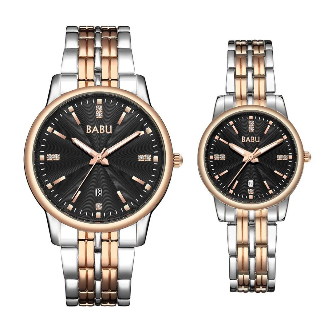Stylish couple watch men and women models, waterproof quartz, and luminous tables can be customized logo